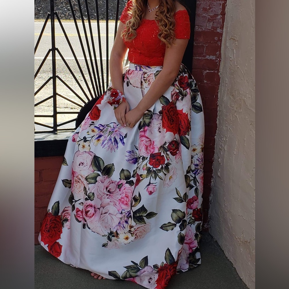 2 piece prom dress